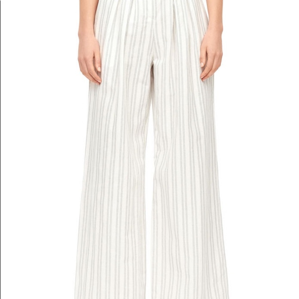 REBECCA TAYLOR STRIPED WIDE LEG PANTS SIZE 6 NEW!